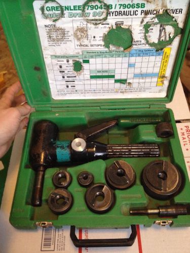 Greenlee 7906SB Quick Draw 90 Hydraulic Punch Driver Kit 1/2&#034; - 2&#034; 7904 #4071