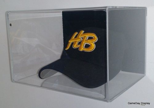 ACRYLIC WALL MOUNT HAT CAP DISPLAY CASE UV HOLDER NFL NCAA MLB NBA NHL  A