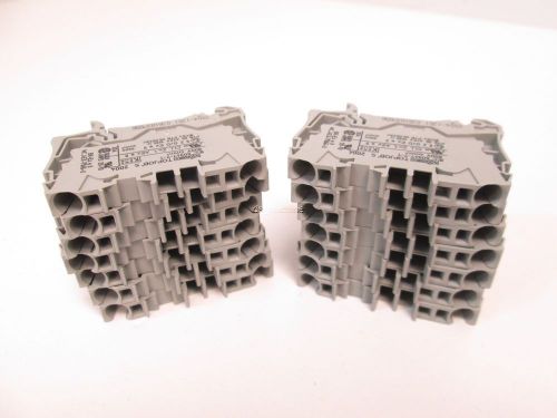 Lot of 14 Wago 2004-1201 Terminal Blocks, 600VAC 30A 20-10AWG