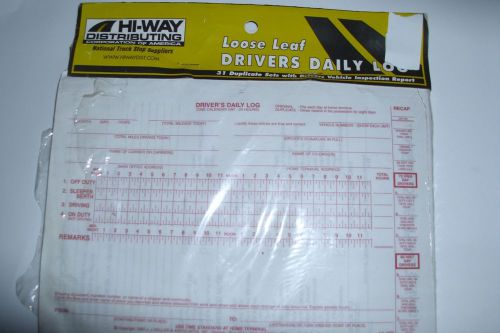 Hi Way Distributing Loose Leaf Driver&#039;s Daily Log w/ DVIR