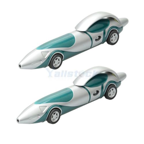 2pcs Creative Cute Car Shape Ballpoint Pen Stationery Blue Ink Light Blue