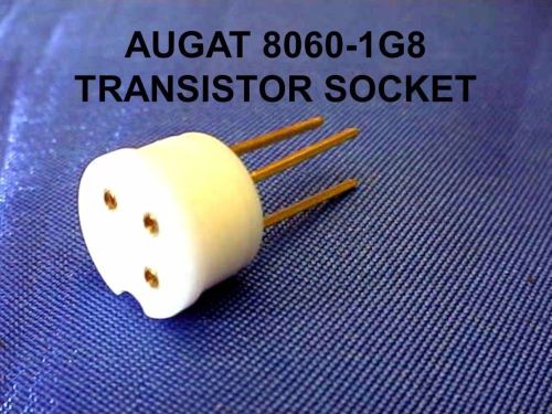 2 Pieces Augat Transistor Socket 8060-1G8 -- 3 Gold Pin Vintage NOS