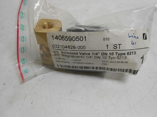 NEW BURKERT 6213A 10.0 NBR MS G1/4 SOLENOID VALVE 10W 24V PNO-10BAR