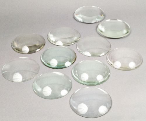 Lot of 11 Large 4.4 inch 112mm Diameter Plano-Convex Biconvex Lens Elements