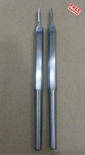 Scalpel Blade Handle No. 3 Round Handle Dental Surgical ENT Instruments 2 Pcs