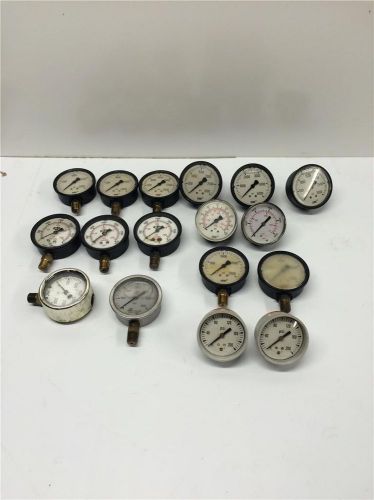 Industrial USG WIKA DURO UNITED MC Metal Brass Plastic Air Pneumatic Gauge Lot