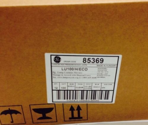 Ge 85369 - lu100/h/eco high pressure sodium light bulb. box of 12. new! for sale