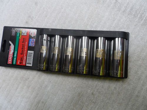 Craftsman 1/2&#034; Laser Etch Drive Deep Socket Set, 6 pt, USA, 6pcs - Part # 34557