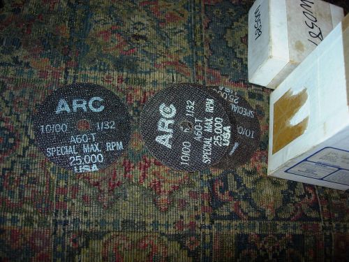 100 ARC A60-T CUT-OFF WHEELS 3&#034;X1/32&#034;X3/8&#034; MAX.RPM 25,000,