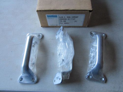 Lot / 3 Rockwood 845 Pull Handles Satin Chrome Finish NOS