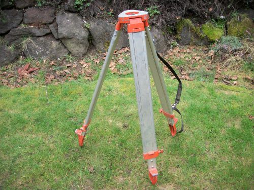 VINTAGE DURATECK TRANSIT ALUMINUM FOLDING TRIPOD   SURVEYOR NICE SEE