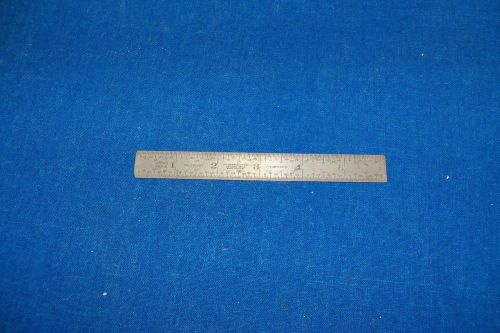 ANTIQUE LUFKIN 6 INCH TEMPERED METAL No. 2204R RULE MADE IN U.S.A.