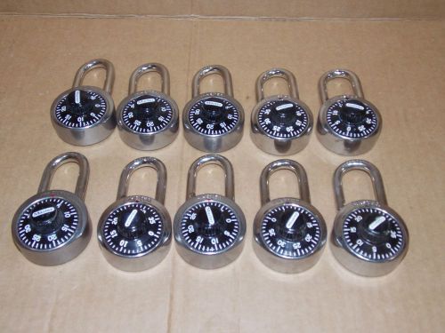 10 Lot Master Lock Combination Padlock, 3 Number Dialing