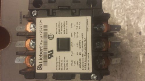 Emerson Liebert 123273P1 240/480/600 Volts 30 Amp Contactor New