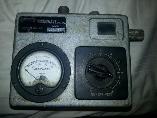 Vintage rf frequency meter 2.4ghz -3.4ghz with micrometer and micrometer ammeter for sale