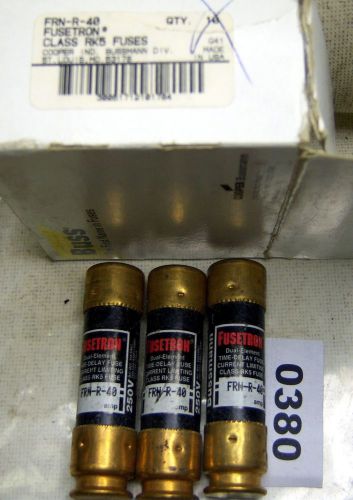 (0380) Lot of 3 Buss FRN-R-40 Fuses NIB