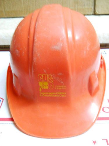 Vintage-CopenHagen-HardHat-Helmet-Norton #410-Class A/B/C-Made USA-RARE-Orange !