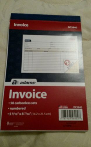 Adams Carbonless Invoice Book - Tape Bound - 2 Part - Carbonless - (dc5840)