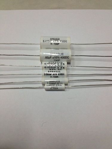 4pcs. New Sprague 730p Capacitors 0.82uf 400v Mallory 150 .82 1uf