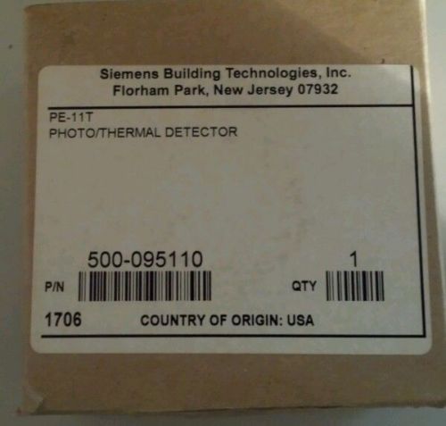 Siemens PE-11T  Photo Smoke/Thermol Detector Cerberus Pyrotronics