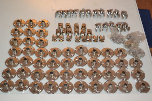 Huge Lot of Unused Vintage Fisher Flexaframe Footplates, Connectors, Clamps