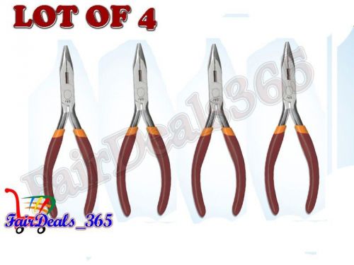 LOT OF 4PCS BENT NOSE MINI PLIERS 5&#034; 125MM JEWELRY PLIERS REPAIR TOOL HI-QUALITY