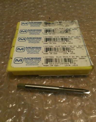 Morse m4x0.7 d4 2 flute spiral point plug tap (5 pcs.) for sale