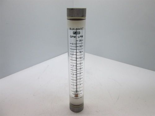 Blue-White F-400 Inline Flow Meter 5-GPM/20LPM 1/2 NPT