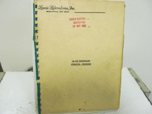 Lavoie LA-308 Robotroller Operating Procedure Manual w/schematic