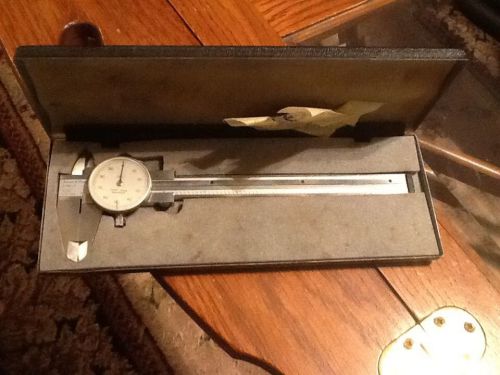 Brown &amp; sharpe 6&#034; dial indicator caliper w carrying case - model 579-1 for sale