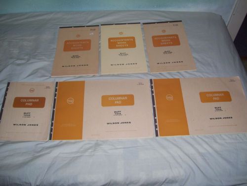 Vintage Wilson Jones Buff Accountant Work Sheets and Columnar Pads WS04N 7214