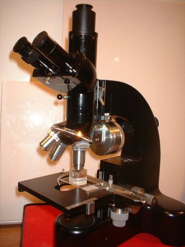 E. leitz germany metallux - classic design incident light microscope-phase glass for sale