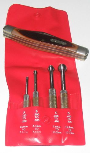 STARRETT, SMALL HOLES GAGES-SET OF FOUR,NO.S-829-E