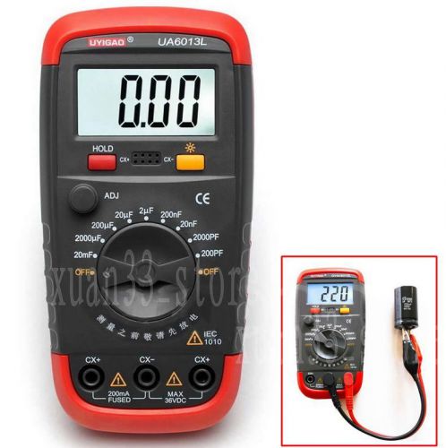 New UA6013L Digital Auto Range Capacitor Capacitance Tester Meter-
							
							show original title