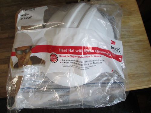 New 3m™ tekk 91280 full-brim hard hat with 4pt ratchet adjustment white for sale