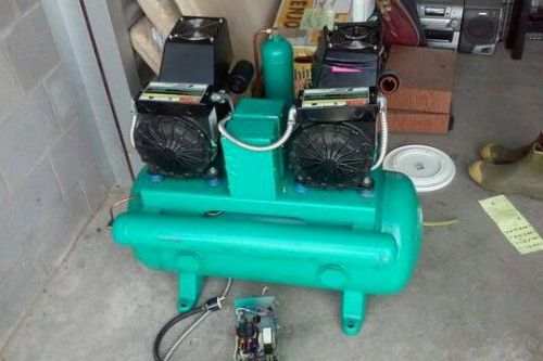 Apollo ADP ALCTL42D Oiled 20 Gallon Dual Head Dental Air Compressor For Parts Or