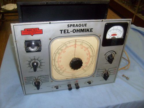 Sprague Tel-ohmike Capacitor Tester TO-3 Capacitance Amp Audio Hi-Fi Radio