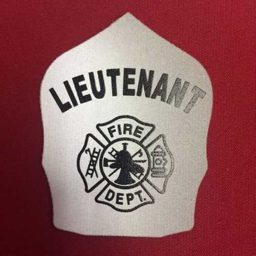 3M REFLECTIVE SILVER FIREFIGHTER LIEUTENANT SHIELD HELMET STICKER 3X2 INCH