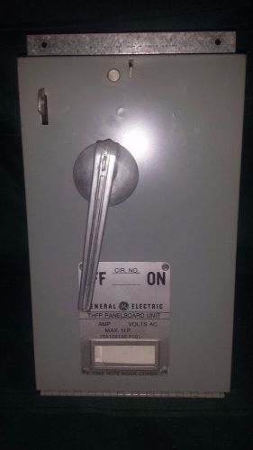 GE THFP PANEL BOARD UNIT 75A106186-P101 30 AMP 600V MAX HP 3 DISCONNECT