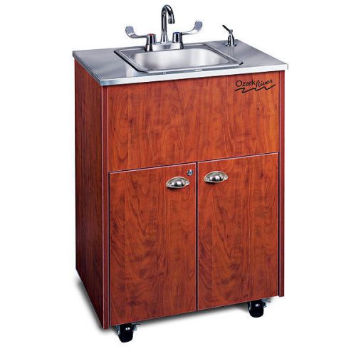 Ozark River Silver Premier 2 Series Cherry Portable Sink - ADSTM-SS-SS2N