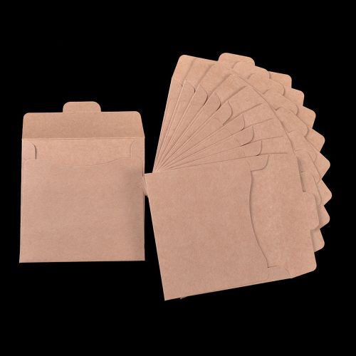 10pcs Kraft Paper CD DVD Storage Bag Envelope Sleeve Packing Bags CD Holder