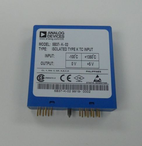 Analog Devices Model 5B37-K-02  Isolated Type K TC Input