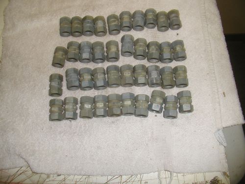 Lot of 40Zinc Die-Cast Compression EMT Couplings 1/2&#034;inch