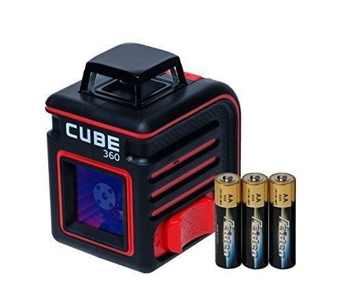 AdirPro Cube 360 Self Levelling Cross Line Laser Level - Basic Edition Includes: