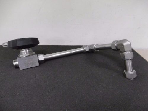 Swagelok SS-45TS12-LL 3/4&#034; 2-Way SS Ball Valve w/ Tee SS-1210-3 Elbow SS-1210-9