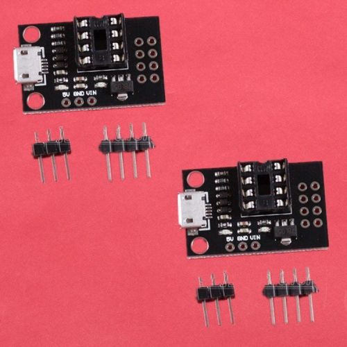 2PCS Development Programmer Board USB for ATtiny13A/ATtiny25/ATtiny45/ATtiny85