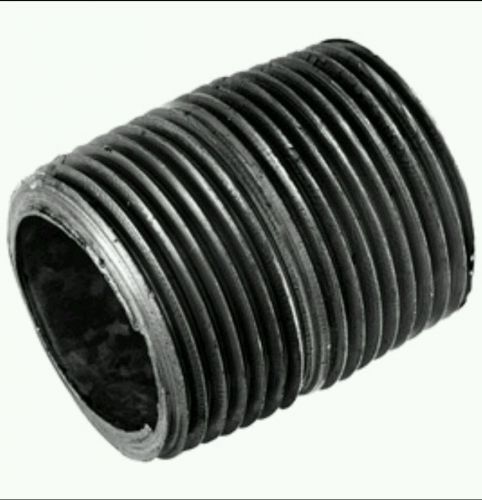 1 -1/4&#034; Black Pipe Close Nipple