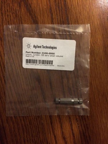 NEW Agilent 0100-0900 Union Zero Dead Volume Stainless Steel w/ Fittings