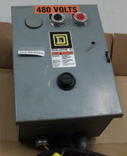 SQUARE D MOTOR STARTER OVERLOAD ENCLOSURE BOX MODEL 8536 SBH2