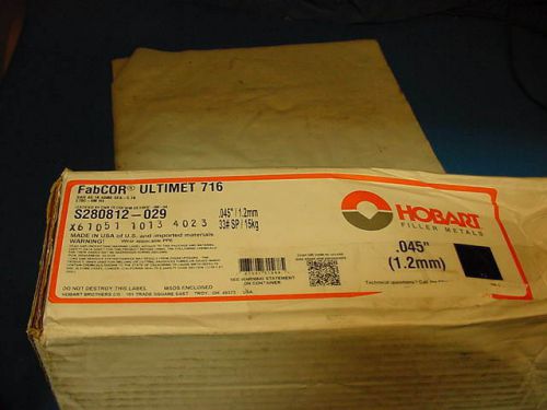 33 LB Spool Hobart FABCOR Ultimet 716 Mig Welding Wire 0.045&#034;  Flux cored Steel